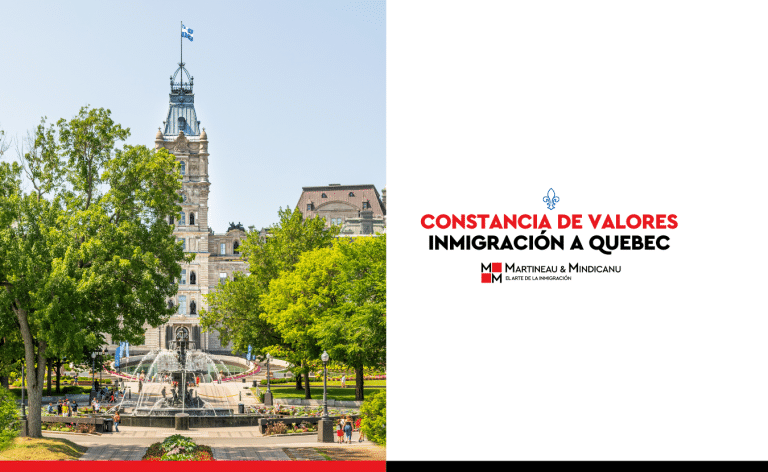 La Constancia de Valores para inmigrar a Québec